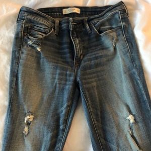 Abercrombie tipped flare jeans